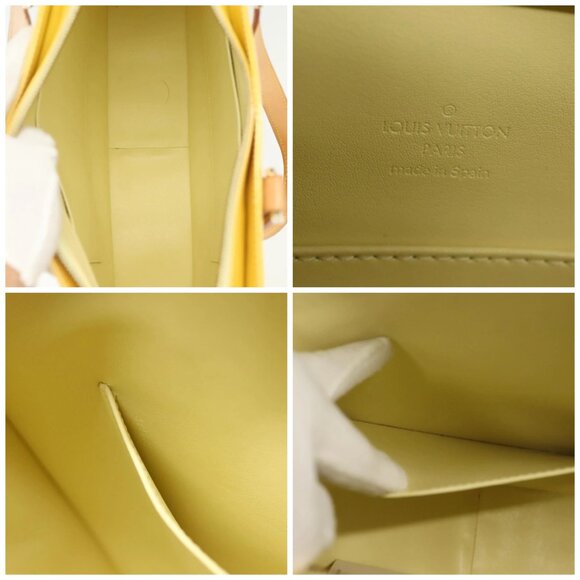 LOUIS VUITTON Monogram Vernis Columbus Tote Bag Lime Yellow M91047 Auth ep10370 - Picture 15 of 16